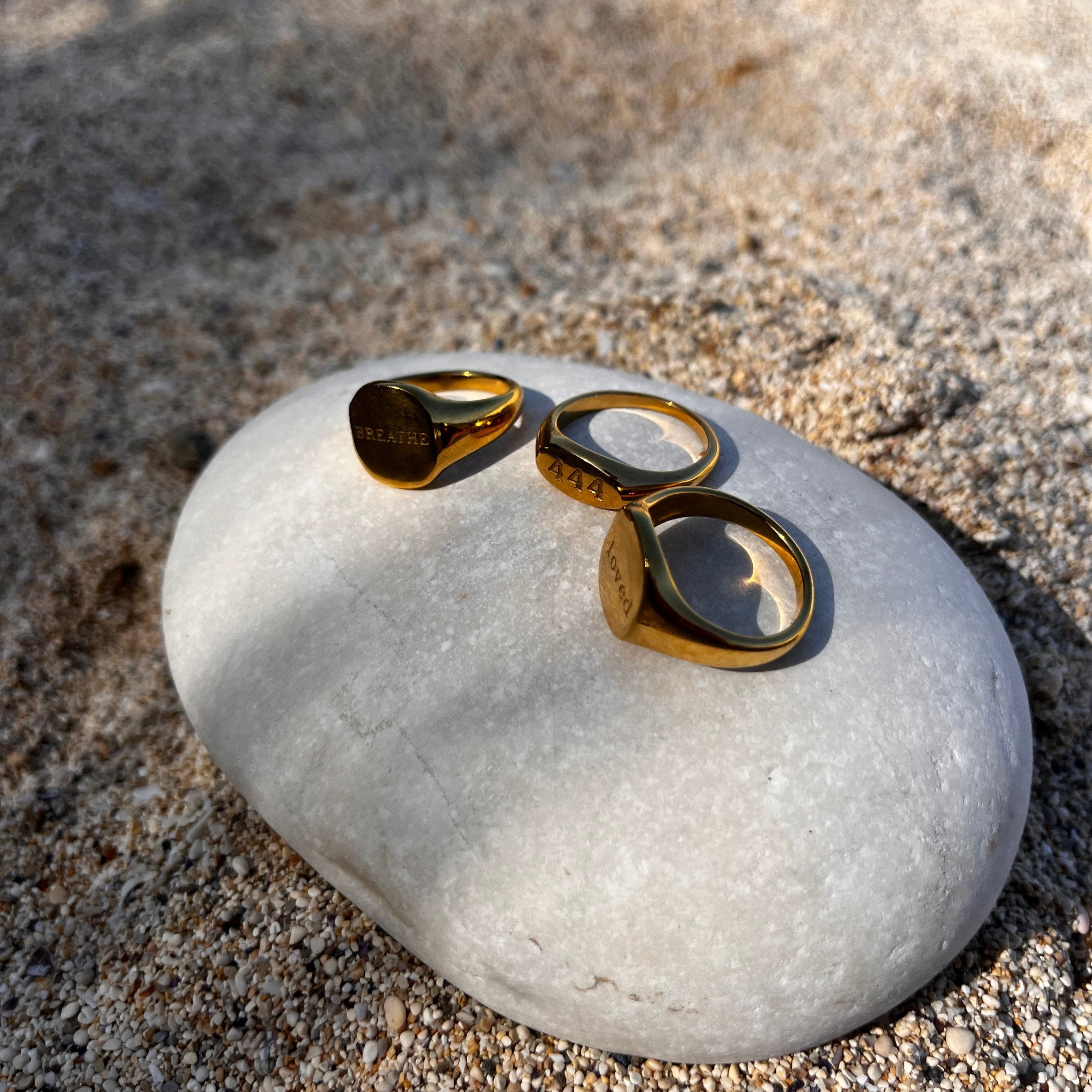 BREATHE signet ring