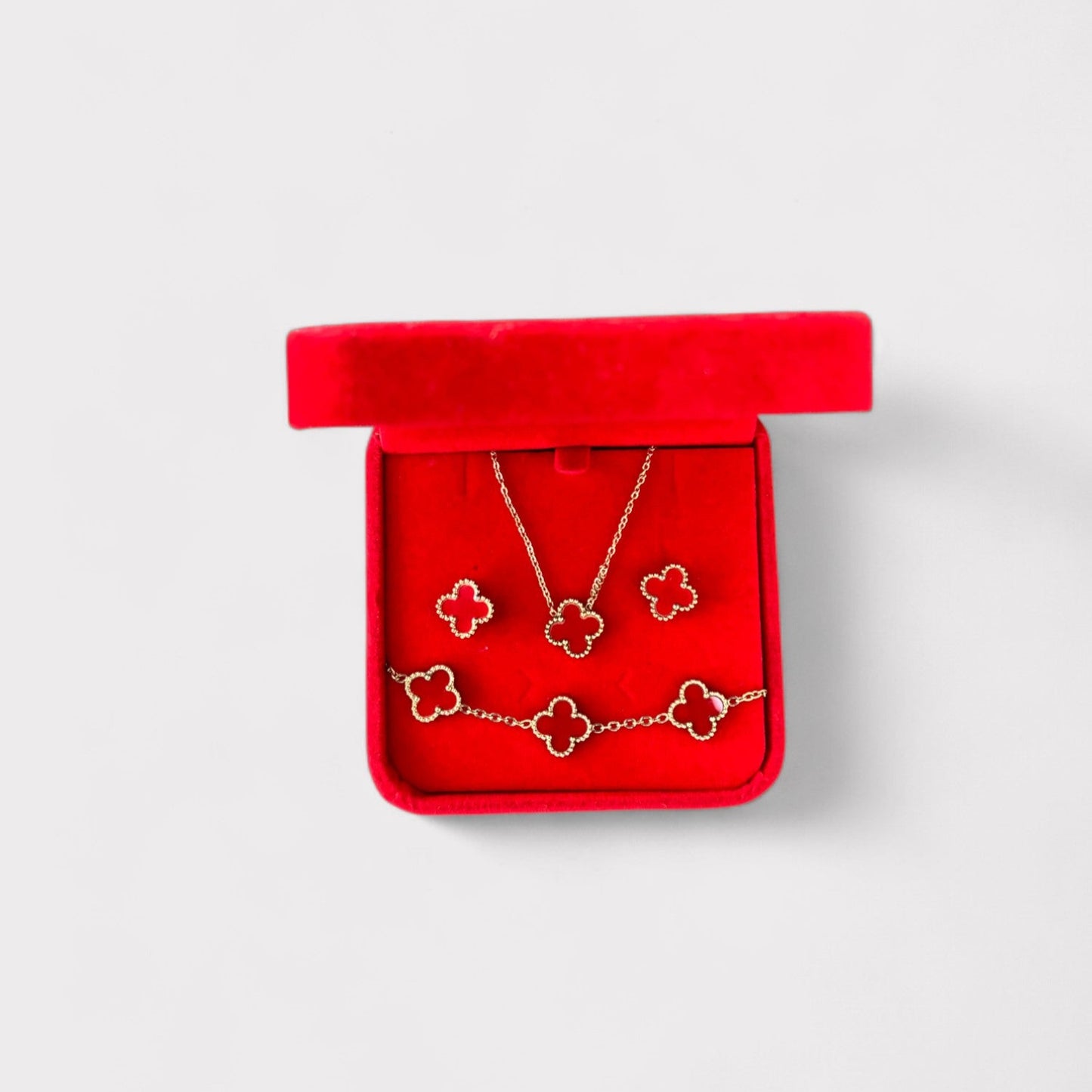 Rotes Blumenset
