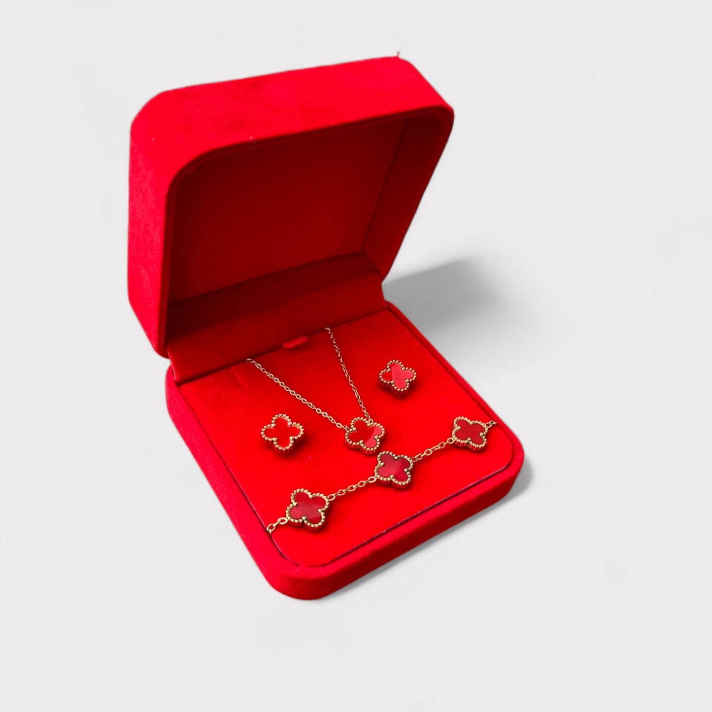 Rotes Blumenset