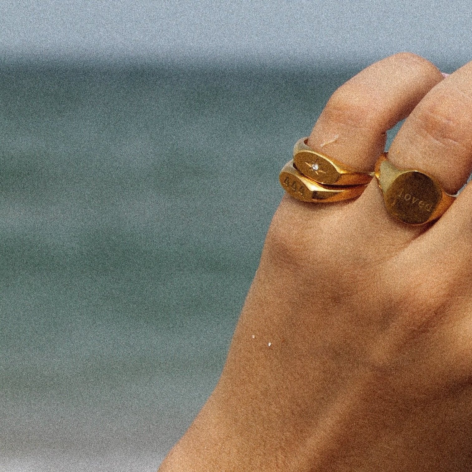BREATHE signet ring