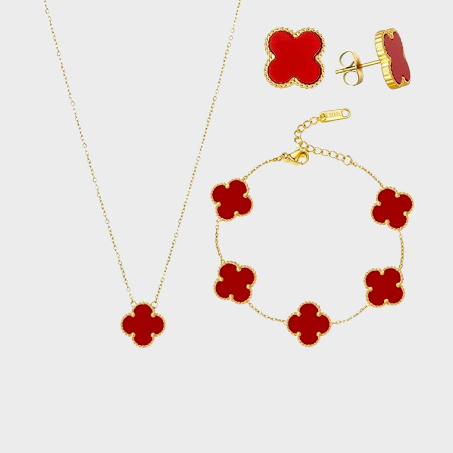 Rotes Blumenset
