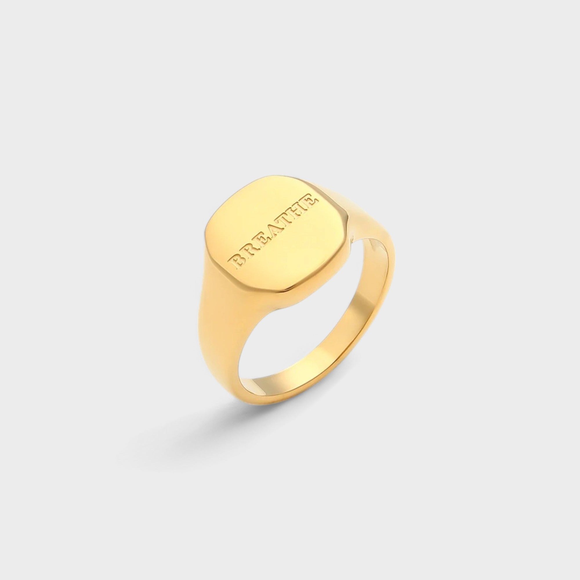 BREATHE signet ring