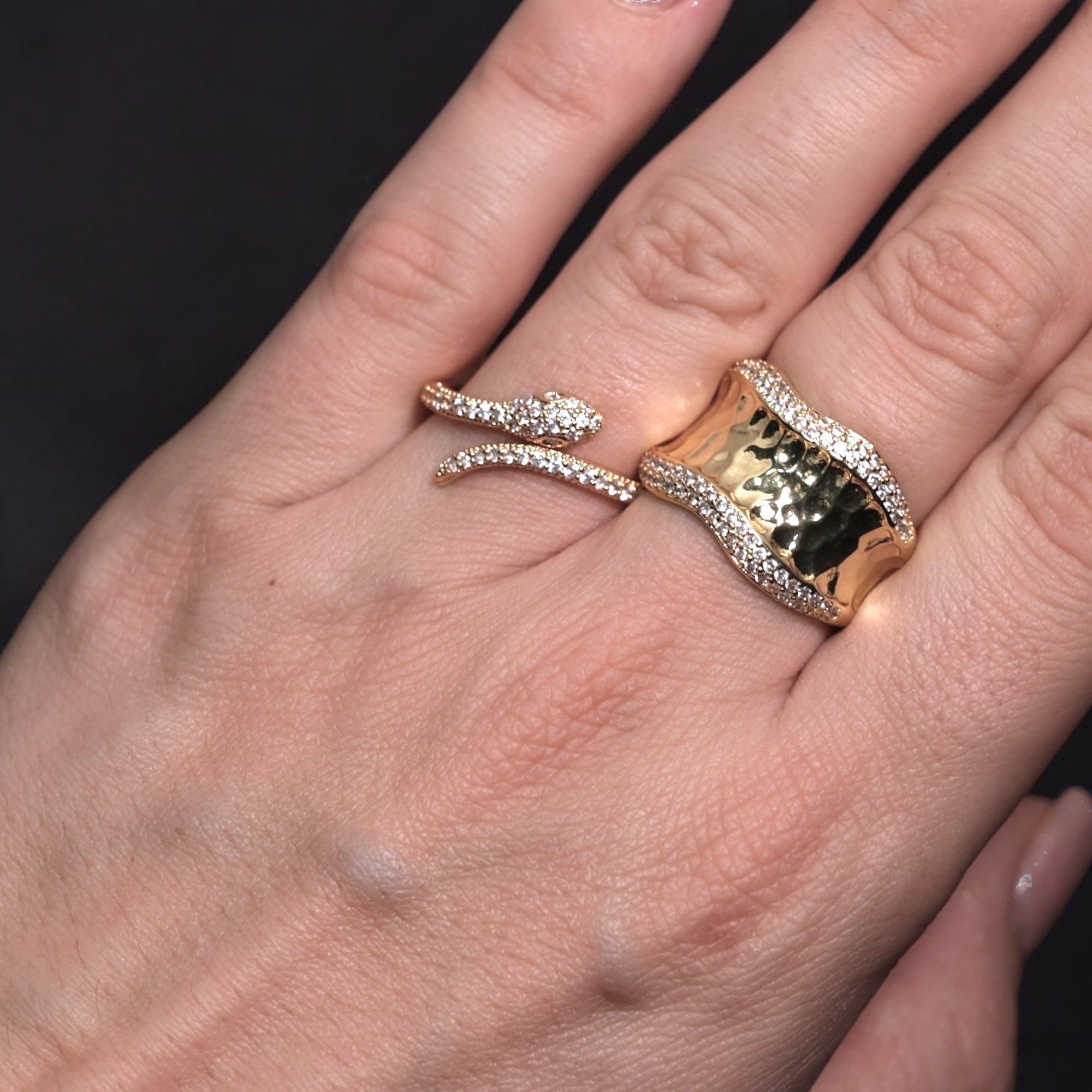 Pierścionek Diamond Snake