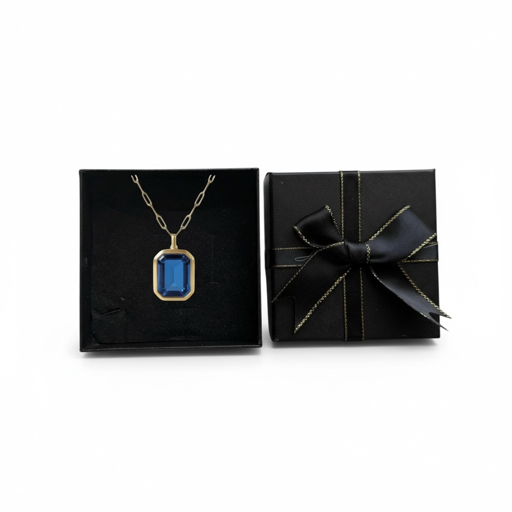 Halskette mit Saphir-Zirkon