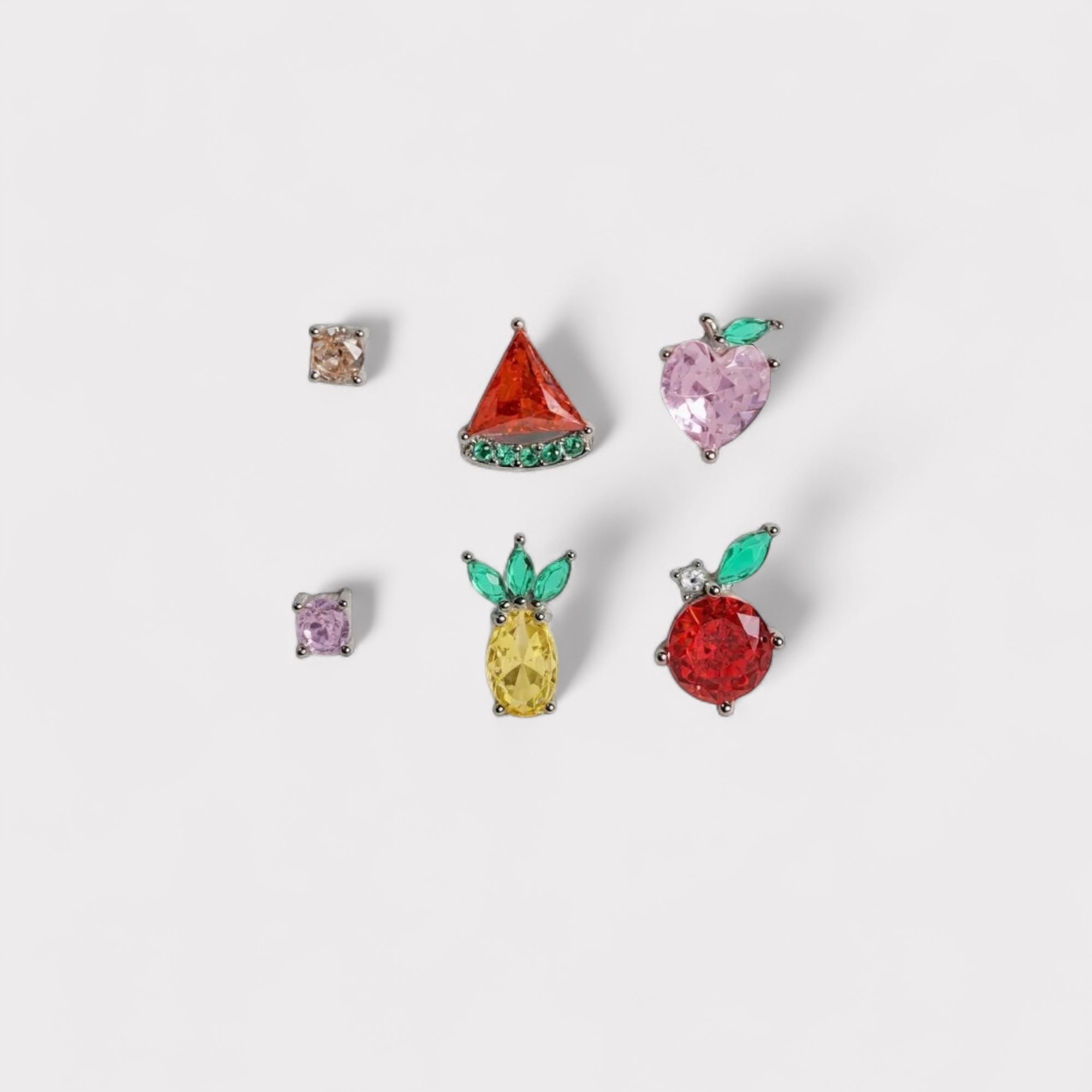 6 pojedynczych kolczyków FRUITS