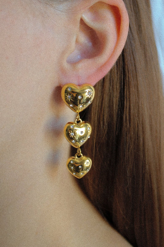 Heart Hanging Earrings