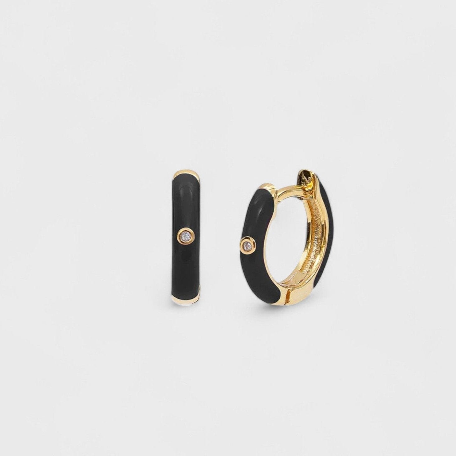 Kolczyki Enamel Hoops