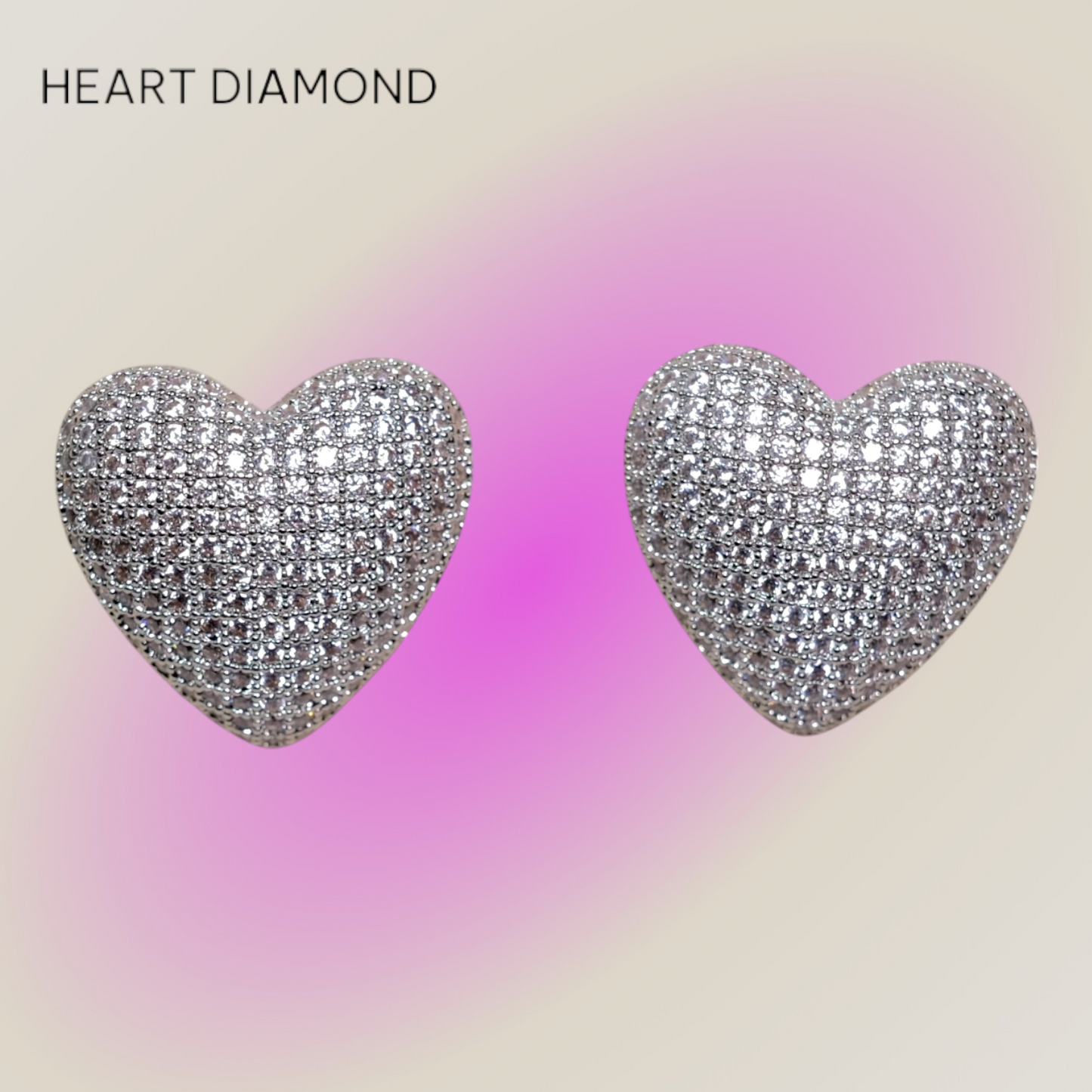 Kolczyki Heart Diamond