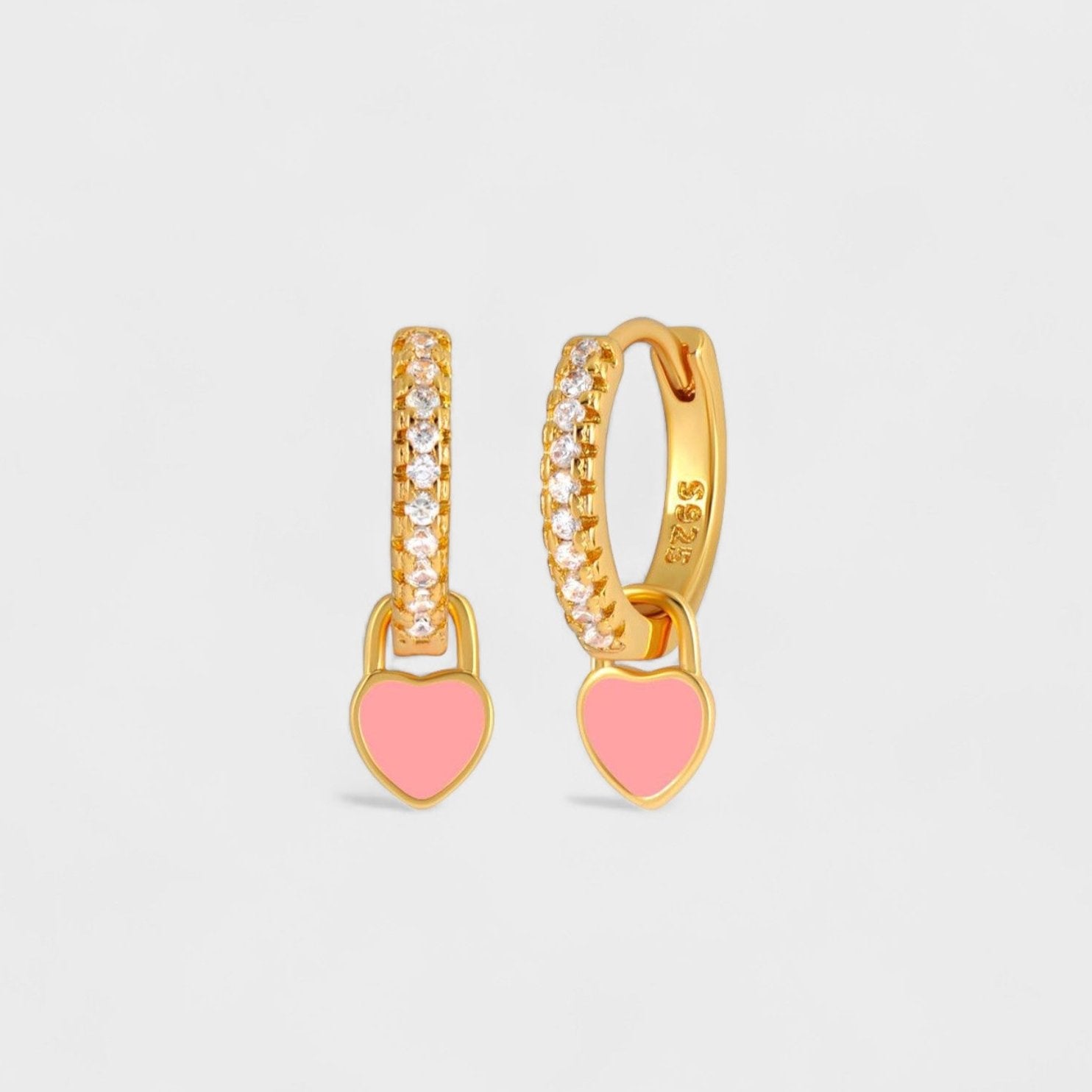 Kolczyki Heart Hoops