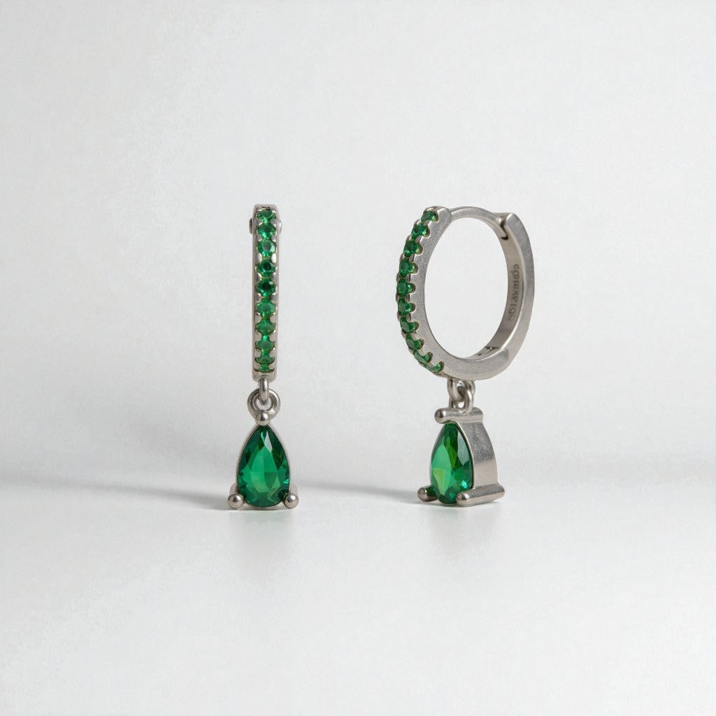 Kolczyki Drop Hoops