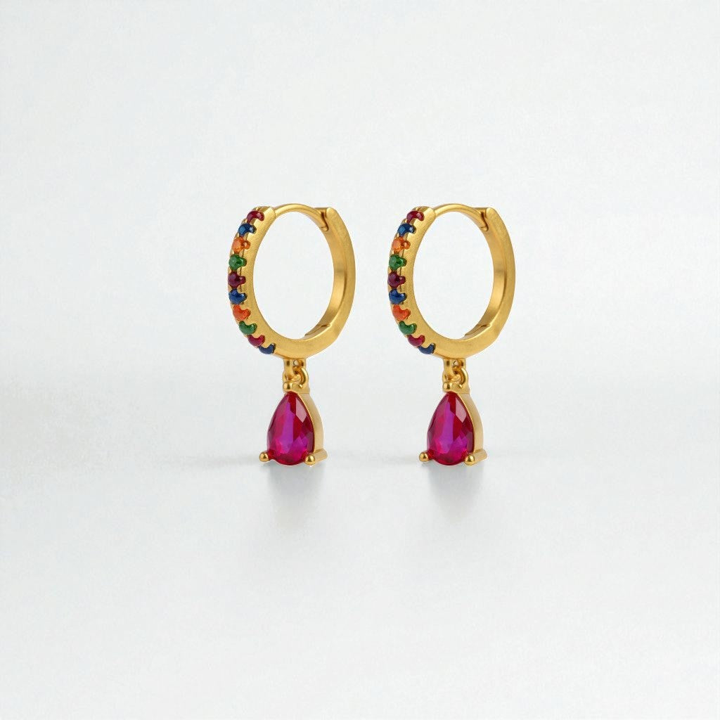 Kolczyki Drop Hoops
